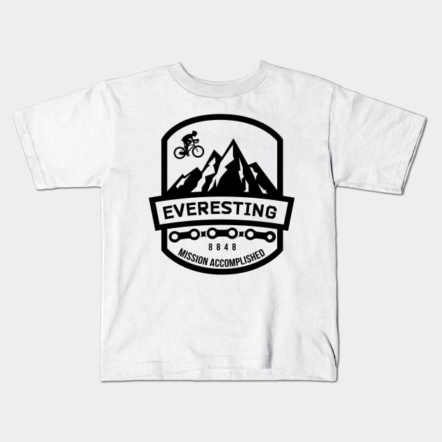 Everesting Mission Accomplished / for cycling lovers / 8848 meters Kids T-Shirt by Naumovski